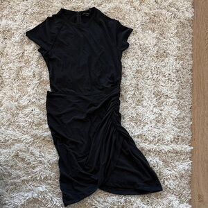 GOOD AMERICAN Women's Sandwashed Jersey Wrap T-shirt Dress Size M